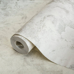 Luxury Ivory Metallic Marble Textured Wallpaper, Coastal Non-Woven Wall Covering, 41.7"W x 398"H, Washable Removable for Livi