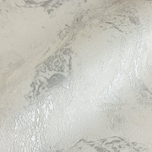 Luxury Ivory Metallic Marble Textured Wallpaper, Coastal Non-Woven Wall Covering, 41.7"W x 398"H, Washable Removable for Livi