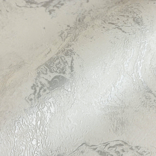 Luxury Ivory Metallic Marble Textured Wallpaper, Coastal Non-Woven Wall Covering, 41.7"W x 398"H, Washable Removable for Livi