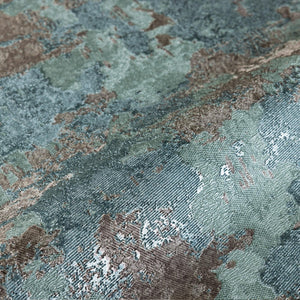 Luxury Blue Distressed Metallic 3D Embossed Wallpaper, Coastal Non-Woven Wall Covering, 41.7"W x 614"H, Washable Removable fo