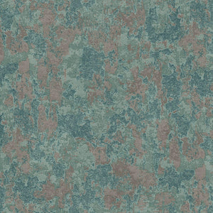 Luxury Blue Distressed Metallic 3D Embossed Wallpaper, Coastal Non-Woven Wall Covering, 41.7"W x 614"H, Washable Removable fo