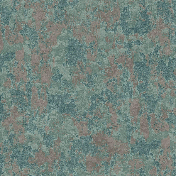Luxury Blue Distressed Metallic 3D Embossed Wallpaper, Coastal Non-Woven Wall Covering, 41.7"W x 614"H, Washable Removable fo