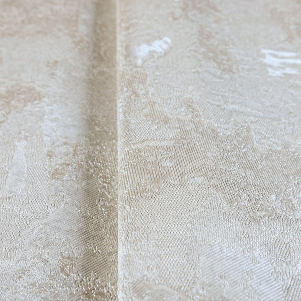 Luxury Cream Distressed Metallic 3D Embossed Wallpaper, Industrial Non-Woven Wall Covering, 41.7"W x 614"H, Washable Removabl