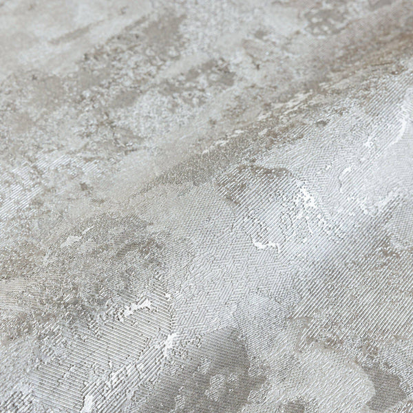 Luxury Beige Distressed Metallic 3D Embossed Wallpaper, Contemporary Non-Woven Wall Covering, 41.7"W x 614"H, Washable Remova