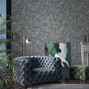 Luxury Black Abstract Distressed 3D Embossed Wallpaper, Contemporary Non-Woven Wall Covering, 41.7"W x 614"H, Washable Remova