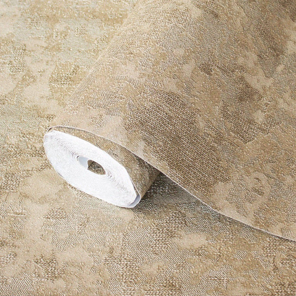 Luxury Beige Abstract Distressed 3D Embossed Wallpaper, Rustic Non-Woven Wall Covering, 41.7"W x 614"H, Washable Removable fo