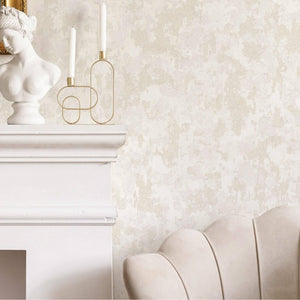 Luxury Cream Abstract Distressed 3D Embossed Wallpaper, Coastal Non-Woven Wall Covering, 41.7"W x 614"H, Washable Removable f