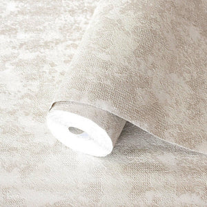 Luxury Cream Abstract Distressed 3D Embossed Wallpaper, Coastal Non-Woven Wall Covering, 41.7"W x 614"H, Washable Removable f