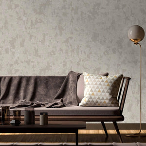 Luxury Gray Abstract Distressed 3D Embossed Wallpaper, Farmhouse Non-Woven Wall Covering, 41.7"W x 614"H, Washable Removable 