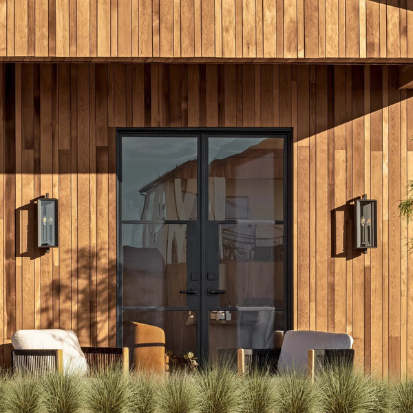 Modern Black Steel Double Door