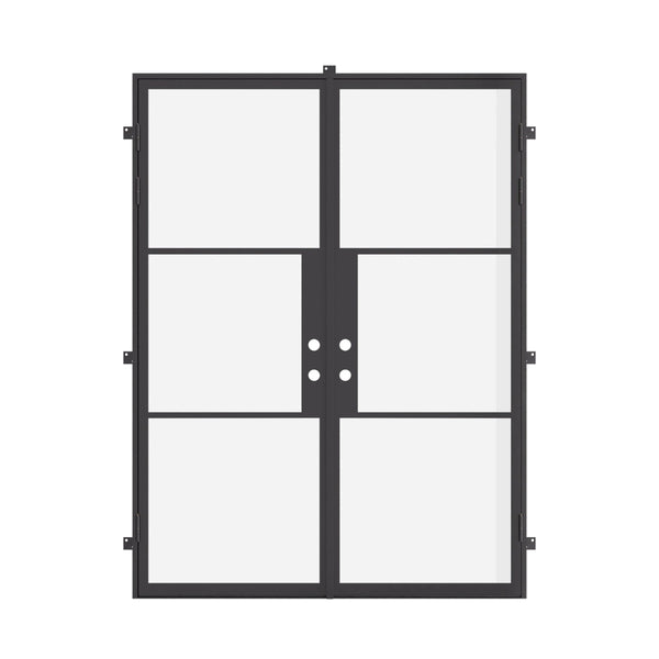 Modern Black Steel Double Door