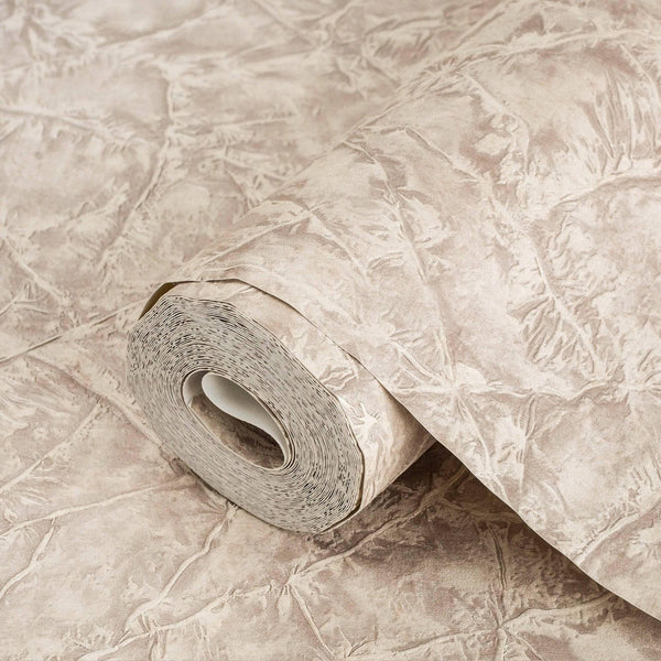 Luxury Beige Textured Embossed 3D Embossed Wallpaper, Premium Non-Woven Wall Covering, 41.7"W x 398"H, Washable Removable for