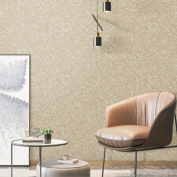 Luxury Beige Textured Embossed 3D Embossed Wallpaper, Premium Non-Woven Wall Covering, 41.7"W x 398"H, Washable Removable for