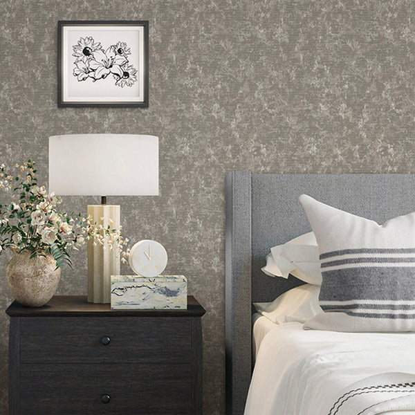 Luxury Gray Abstract Distressed 3D Embossed Wallpaper, Farmhouse Non-Woven Wall Covering, 41.7"W x 398"H, Washable Removable 