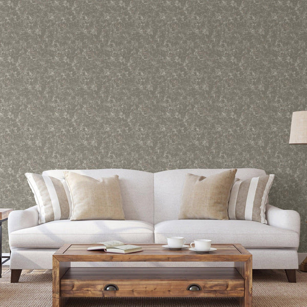 Luxury Gray Abstract Distressed 3D Embossed Wallpaper, Farmhouse Non-Woven Wall Covering, 41.7"W x 398"H, Washable Removable 