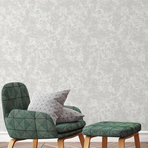 Luxury White Abstract Distressed 3D Embossed Wallpaper, Coastal Non-Woven Wall Covering, 41.7"W x 398"H, Washable Removable f