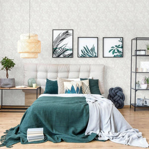 Luxury White Abstract Distressed 3D Embossed Wallpaper, Coastal Non-Woven Wall Covering, 41.7"W x 398"H, Washable Removable f