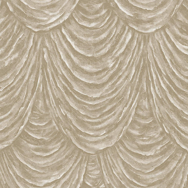 Luxury Beige Striped Embossed 3D Embossed Wallpaper, Elegant Non-Woven Wall Covering, 41.7"W x 398"H, Washable Removable for 