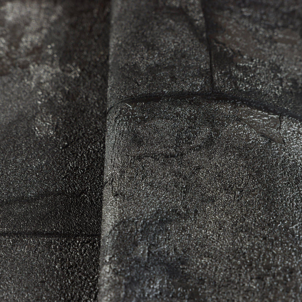 Luxury Black Stone Embossed 3D Embossed Wallpaper, Industrial Non-Woven Wall Covering, 41.7"W x 398"H, Washable Removable for