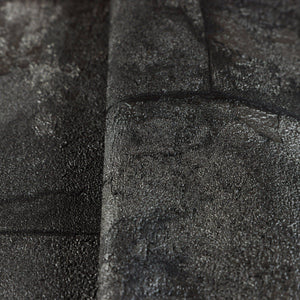 Luxury Black Stone Embossed 3D Embossed Wallpaper, Industrial Non-Woven Wall Covering, 41.7"W x 398"H, Washable Removable for