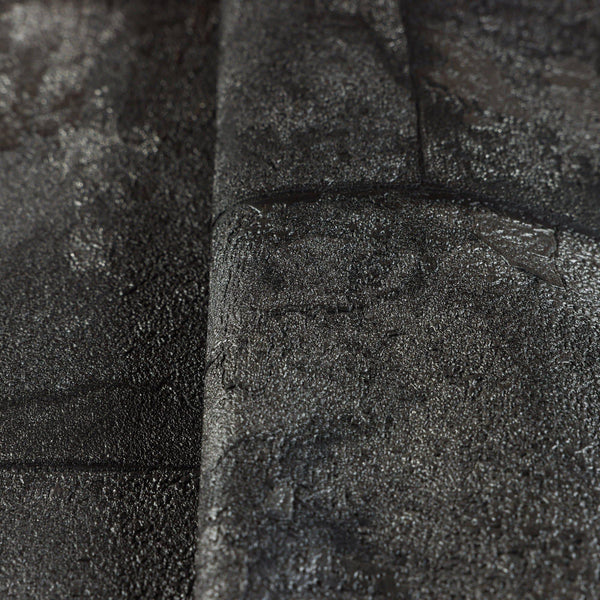 Luxury Black Stone Embossed 3D Embossed Wallpaper, Industrial Non-Woven Wall Covering, 41.7"W x 398"H, Washable Removable for
