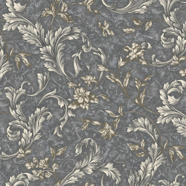 Luxury Blue Textured Embossed 3D Embossed Wallpaper, Elegant Non-Woven Wall Covering, 41.7"W x 398"H, Washable Removable for 