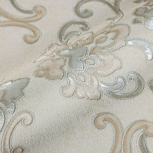 Luxury Ivory Damask Textured 3D Embossed Wallpaper, Traditional Non-Woven Wall Covering, 41.7"W x 398"H, Washable Removable f