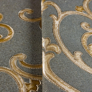 Luxury Gold Damask Textured 3D Embossed Wallpaper, Traditional Non-Woven Wall Covering, 41.7"W x 398"H, Washable Removable fo