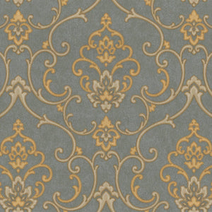 Luxury Gold Damask Textured 3D Embossed Wallpaper, Traditional Non-Woven Wall Covering, 41.7"W x 398"H, Washable Removable fo