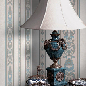 Luxury Beige Striped Stripe 3D Embossed Wallpaper, Traditional Non-Woven Wall Covering, 41.7"W x 398"H, Washable Removable fo