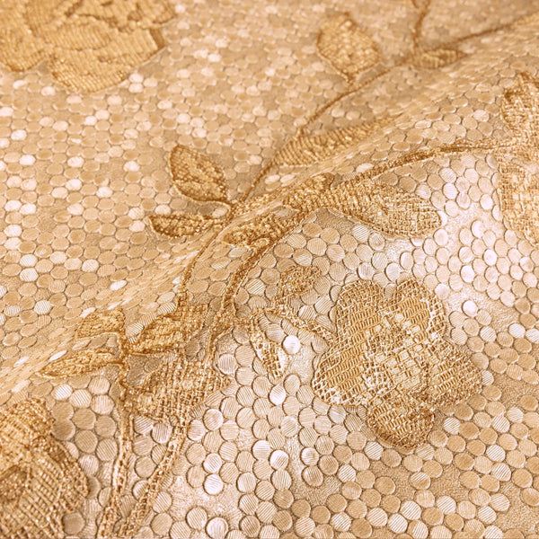 Luxury Gold Textured Embossed 3D Embossed Wallpaper, Elegant Non-Woven Wall Covering, 41.7"W x 398"H, Washable Removable for 