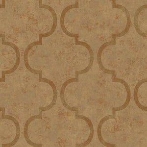 Luxury Gold Trellis Textured Wallpaper, Victorian Non-Woven Wall Covering, 41.7"W x 398"H, Washable Removable for Living Room