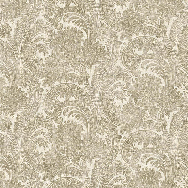 Luxury Yellow Abstract Paisley Textured Wallpaper, Country Non-Woven Wall Covering, 41.7"W x 398"H, Washable Removable for Li
