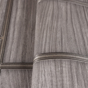 Luxury Gray Wood Textured 3D Embossed Wallpaper, Industrial Non-Woven Wall Covering, 41.7"W x 398"H, Washable Removable for L