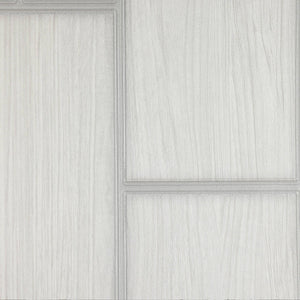 Luxury White Wood Textured 3D Embossed Wallpaper, Industrial Non-Woven Wall Covering, 41.7"W x 398"H, Washable Removable for 
