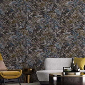 Luxury Blue Marble Stone Textured Wallpaper, Industrial Non-Woven Wall Covering, 41.7"W x 614"H, Washable Removable for Livin