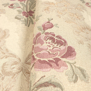 Luxury Beige Floral Geometric Textured Wallpaper, Farmhouse Non-Woven Wall Covering, 41.7"W x 614"H, Washable Removable for L
