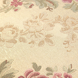 Luxury Beige Floral Geometric Textured Wallpaper, Farmhouse Non-Woven Wall Covering, 41.7"W x 614"H, Washable Removable for L