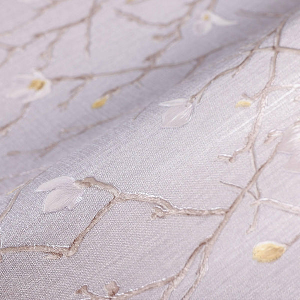 Luxury Gray Floral Chinoiserie Wallpaper, Premium Non-Woven Wall Covering, 41.7"W x 398"H, Washable Removable for Living Room