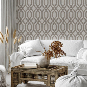 Luxury Gray Geometric Embossed 3D Embossed Wallpaper, Contemporary Non-Woven Wall Covering, 41.7"W x 614"H, Washable Removabl