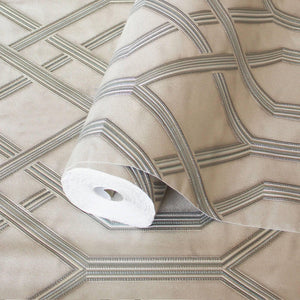 Luxury Gray Geometric Embossed 3D Embossed Wallpaper, Contemporary Non-Woven Wall Covering, 41.7"W x 614"H, Washable Removabl