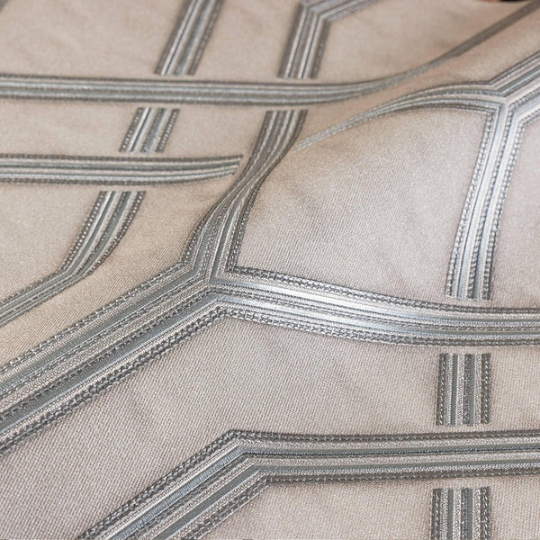 Luxury Gray Geometric Embossed 3D Embossed Wallpaper, Contemporary Non-Woven Wall Covering, 41.7"W x 614"H, Washable Removabl