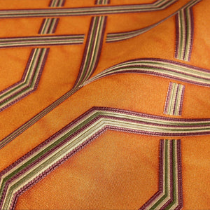 Luxury Orange Geometric Embossed 3D Embossed Wallpaper, Boho Non-Woven Wall Covering, 41.7"W x 614"H, Washable Removable for 