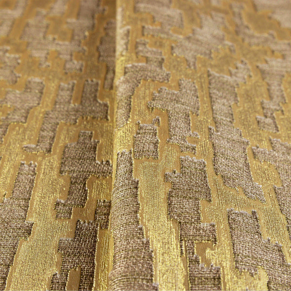 Luxury Brown Abstract Metallic Wallpaper, Glam Non-Woven Wall Covering, 41.7"W x 614"H, Washable Removable for Living Room Be