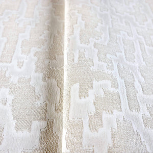 Luxury Ivory Abstract Metallic Wallpaper, Contemporary Non-Woven Wall Covering, 41.7"W x 614"H, Washable Removable for Living