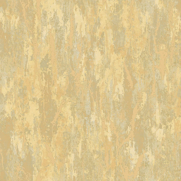 Luxury Gold Abstract Distressed Wallpaper, Glam Non-Woven Wall Covering, 41.7"W x 398"H, Washable Removable for Living Room B