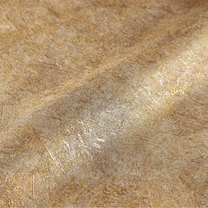 Luxury Gold Abstract Distressed 3D Embossed Wallpaper, Boho Non-Woven Wall Covering, 41.7"W x 398"H, Washable Removable for L