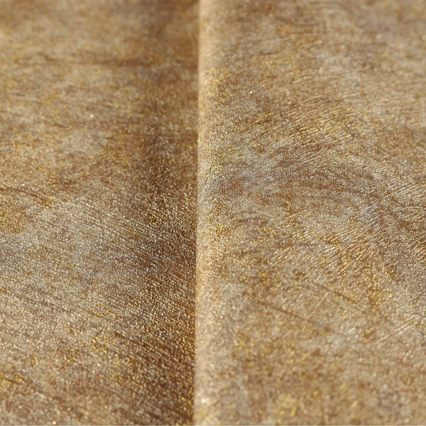 Luxury Gold Abstract Distressed 3D Embossed Wallpaper, Boho Non-Woven Wall Covering, 41.7"W x 398"H, Washable Removable for L