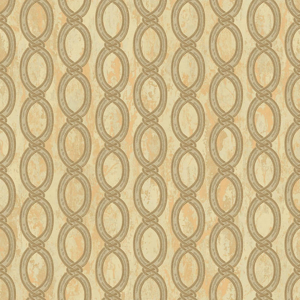 Luxury Gold Geometric Embossed 3D Embossed Wallpaper, Country Non-Woven Wall Covering, 41.7"W x 398"H, Washable Removable for