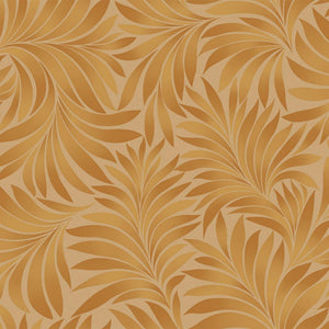 Luxury Gold Leaves Embossed 3D Embossed Wallpaper, Premium Non-Woven Wall Covering, 41.7"W x 398"H, Washable Removable for Li